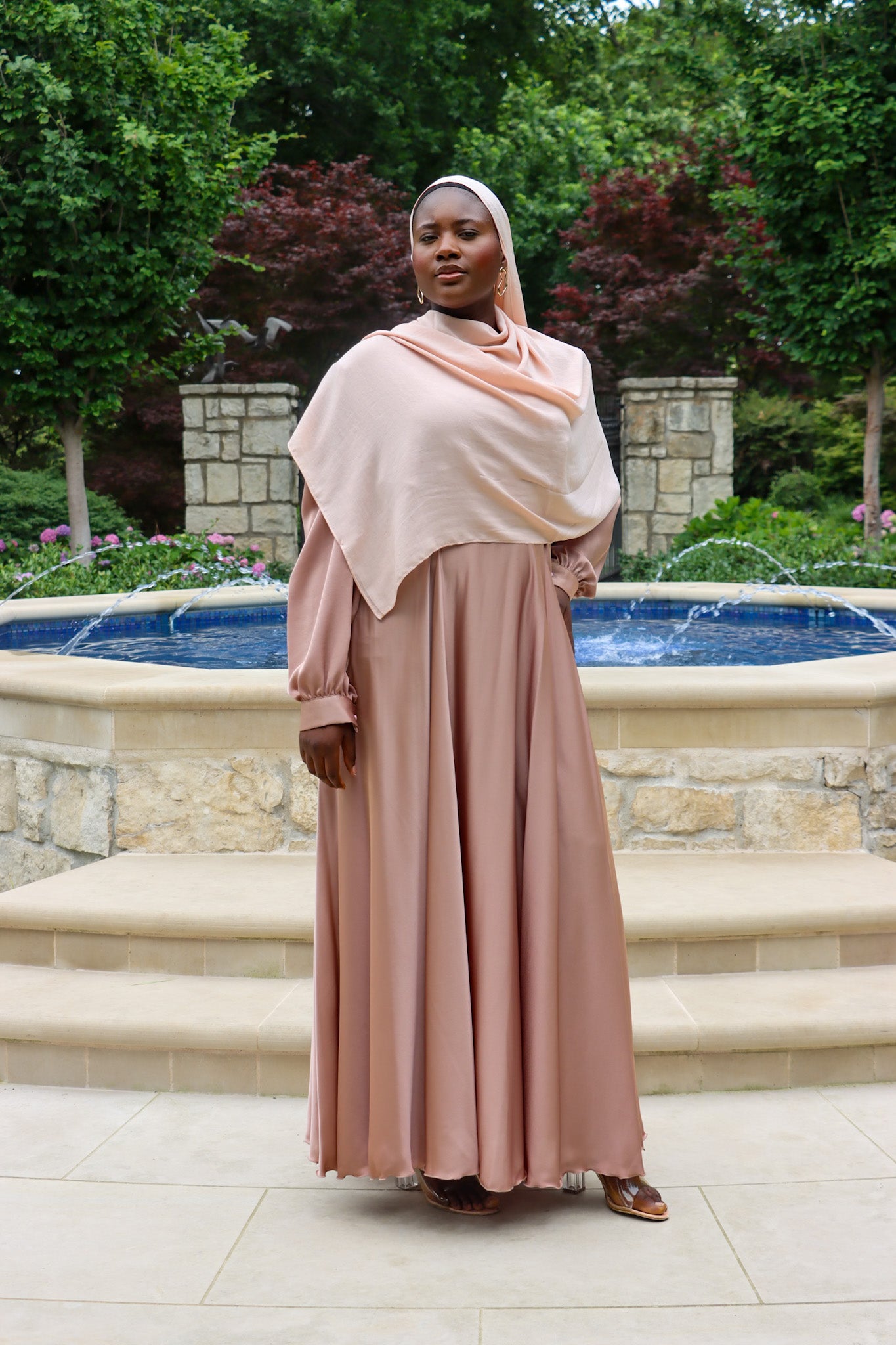 MUTED BLUSH SATIN GOWN