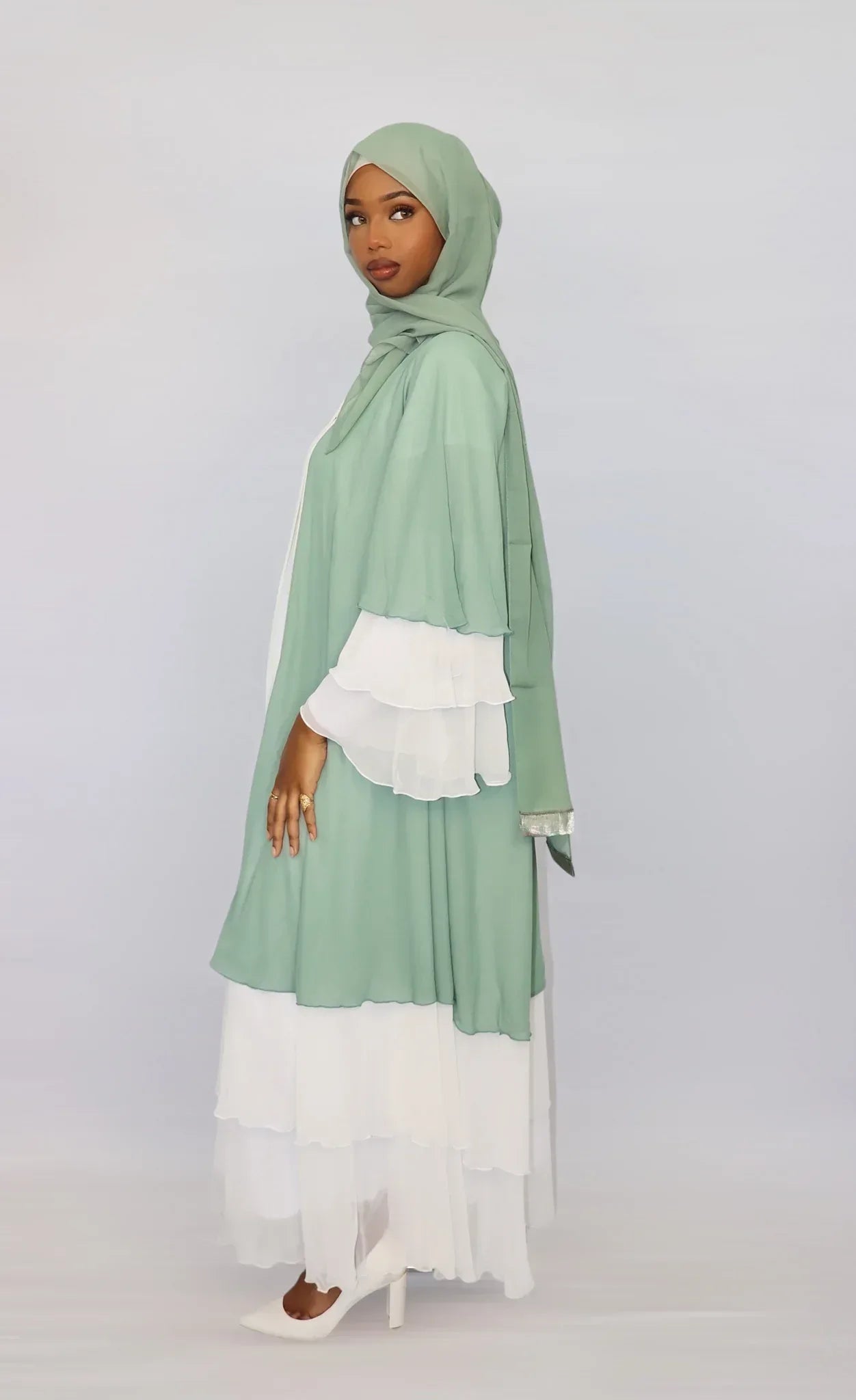 Chiffon Layered Abaya - Shuto Modest Boutique