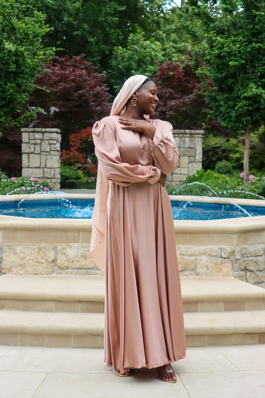 MUTED BLUSH  SATIN GOWN