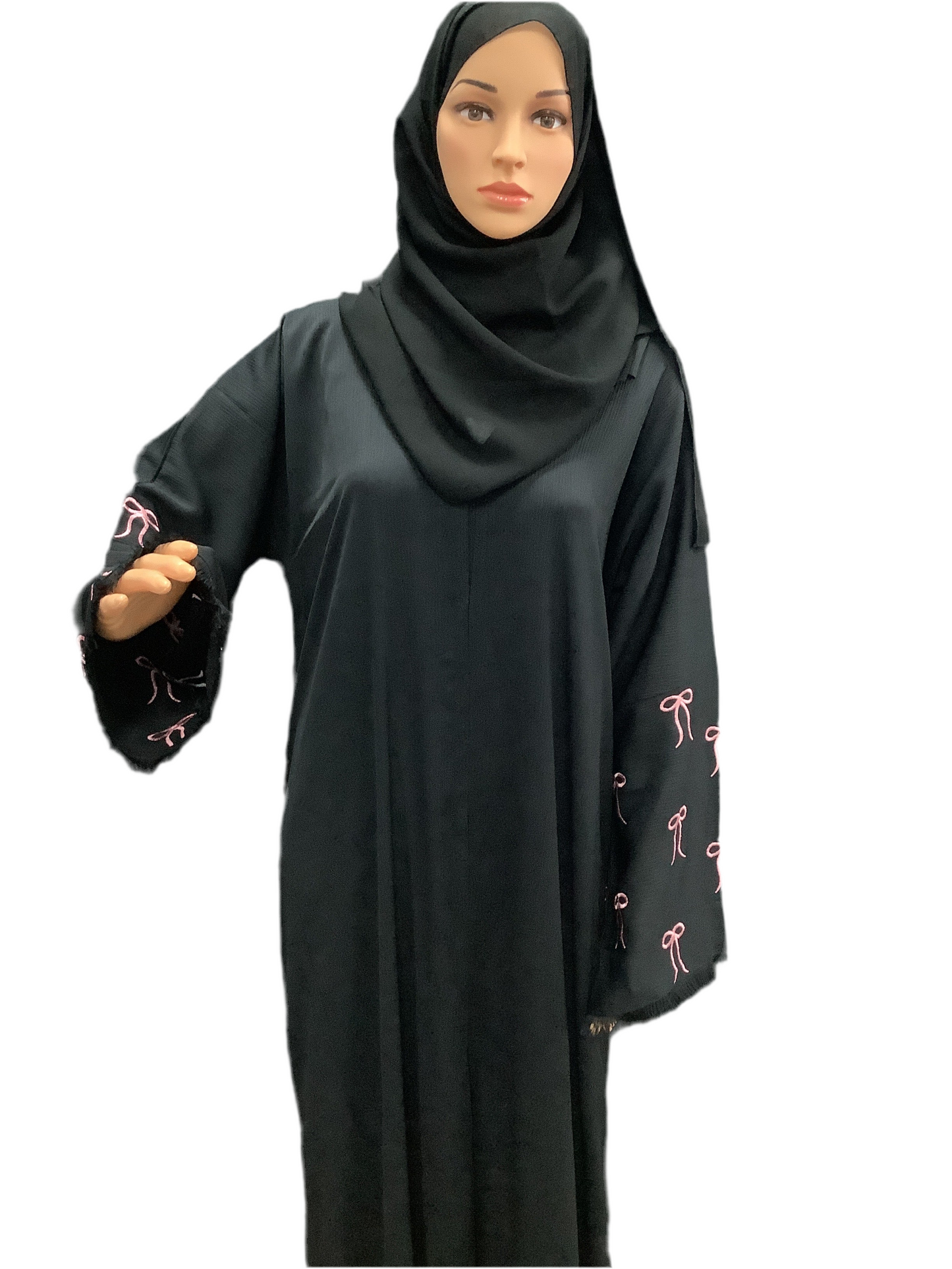 Pink Bow Abaya