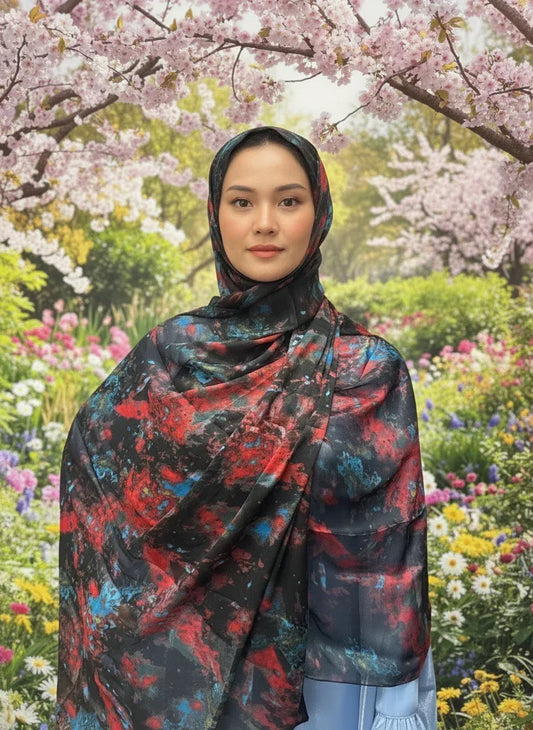 Vibrant Swirl Hijab - Shuto Modest Boutique