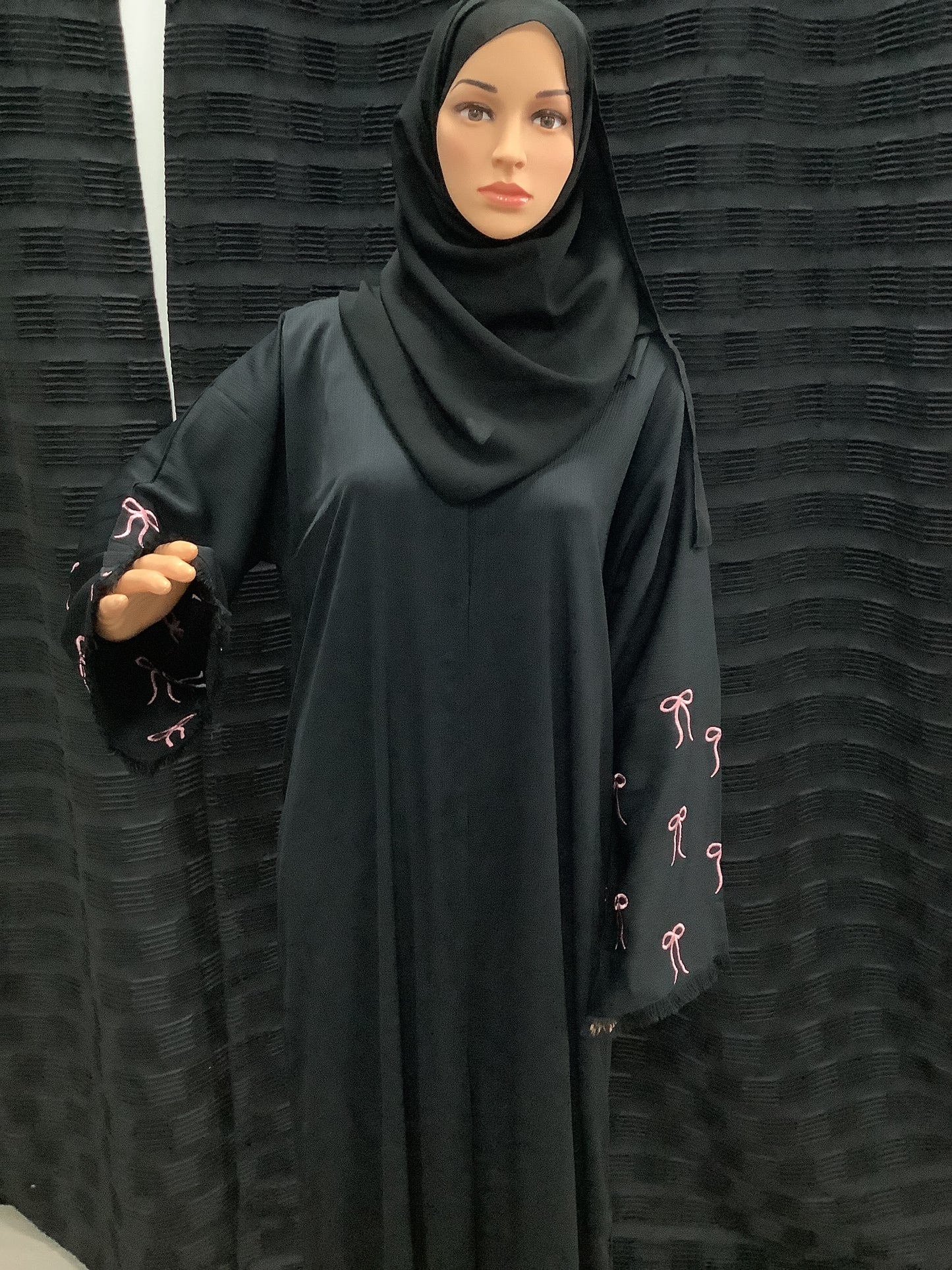 Pink Bow Abaya