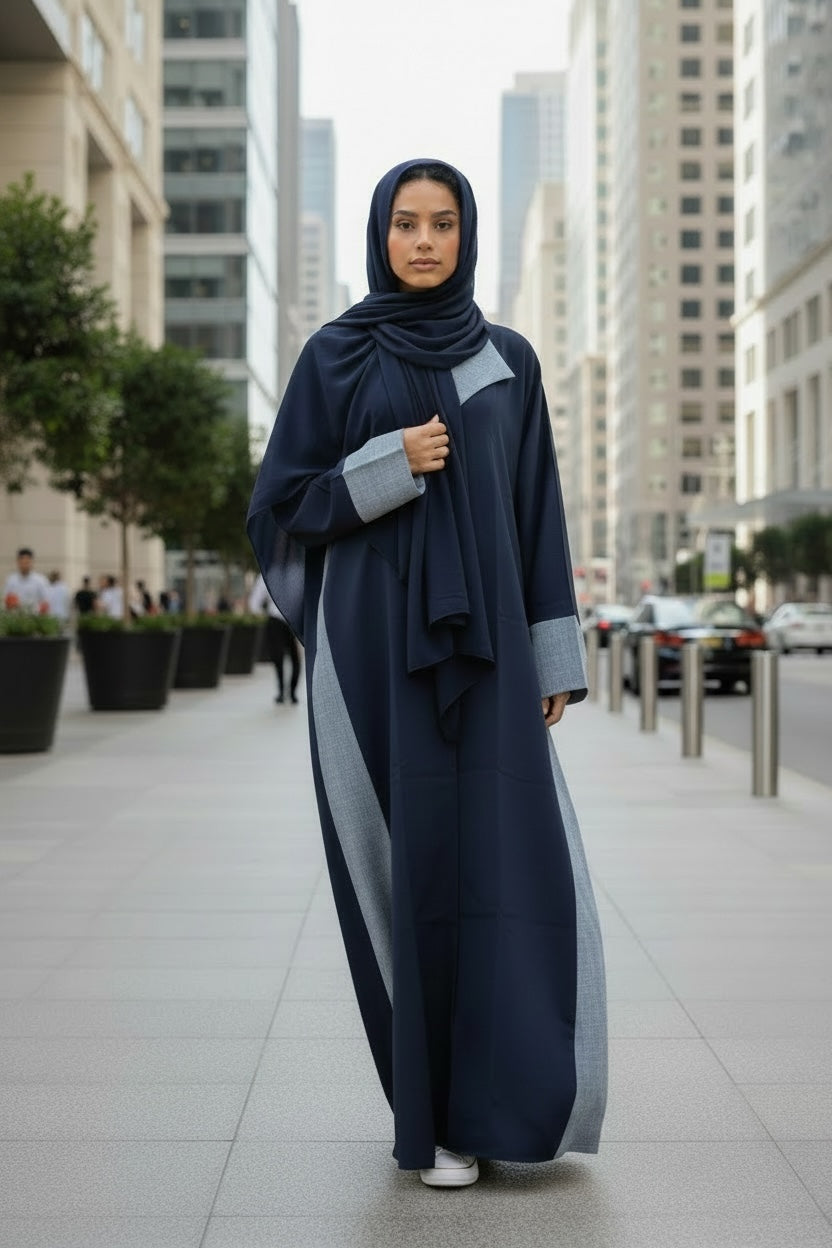 Azure Skyline Abaya - Shuto Modest Boutique