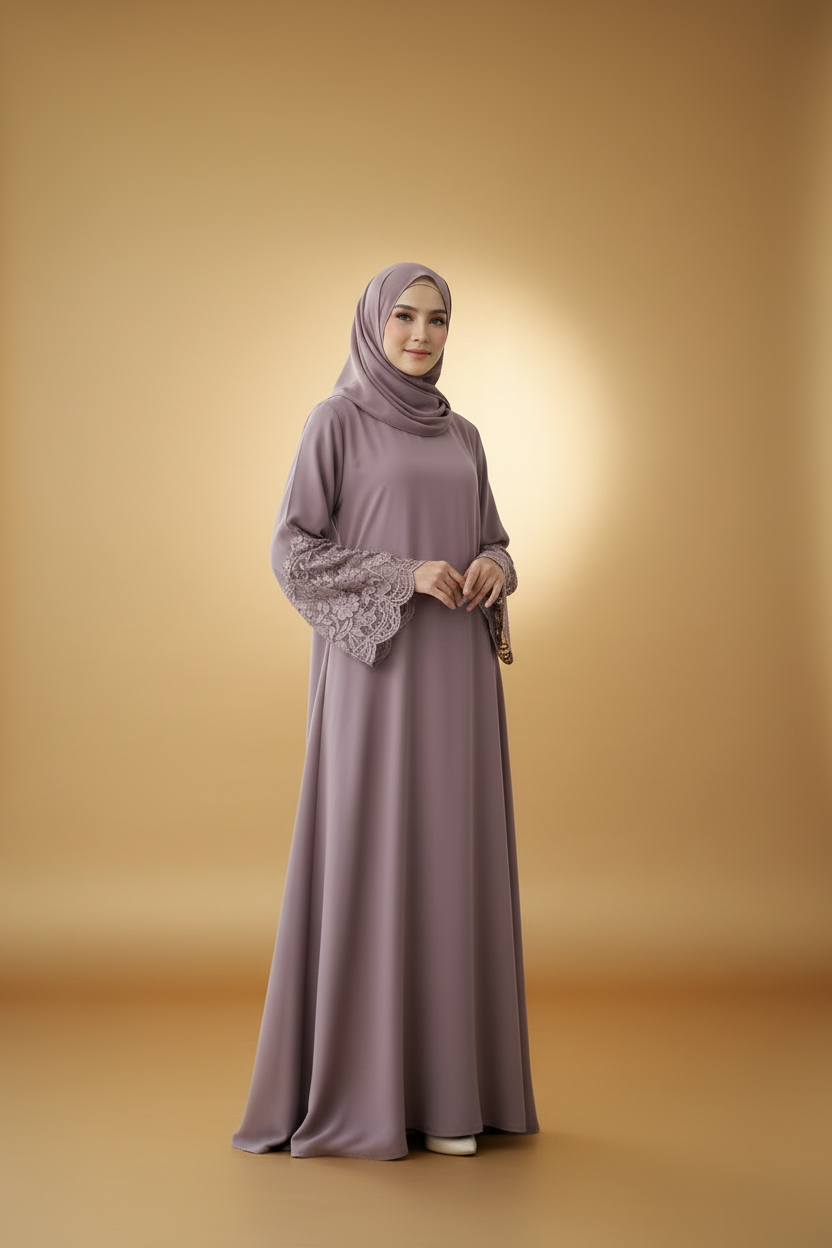 Lace Sleeve abaya